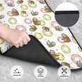 thumbnail image 3 of Cauagu Donut Sloth Pattern Car Floor Mat Set of 4,Car Carpet Mats Car Mats with Anti-Slip Backing & Driver Heel Pad Universal Fit for Cars/Trucks/SUV/Vans, 3 of 6
