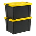 thumbnail image 1 of IRIS Bacs de Rangement en Plastique de 72 L avec Loquets, Lot de 2, 1 of 10