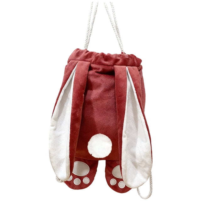 Bolsas de Regalo de Pascua para Niños Mochila Linda de Conejo para Niños Pequeños Niñas Niños Bolsa de Conejo Rellena Suave con Correas Ajustables