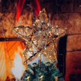 thumbnail image 2 of Adorno para árbol de Navidad con 30 luces LED de cobre blanco cálido, adornos navideños naturales de ratán vintage para chimenea de mesa de árbol de Navidad, 2 of 4