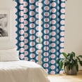 thumbnail image 2 of Ambesonne Tropical Window Curtains, Citrus Slices on Dark Back, Each 28" W x 63" L, Night Blue and Pale Rose, 2 of 4