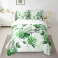 thumbnail image 2 of Chic Floral King Comforter Set 7 Pieces Women Hydrangea Flower Bedding Comforter Sets,Green Ombre Bed in a Bag Gradient Oil Painting Bedding Set,Vintage Watercolor Bed Sheets Set, 2 of 6