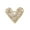Golden, variant on Eoperou Women Brooch Hollow Out Heart Shape Rhinestone Anti-slip Wear-resistant Coat Collar Hat Scarf Decoration Clothes Pin Garment Jewelry