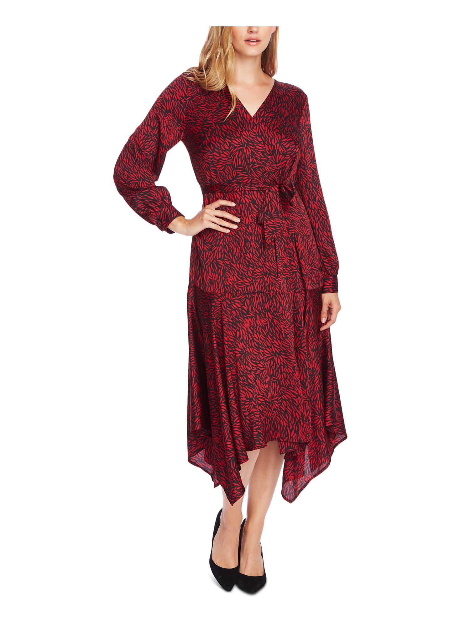 vince red dress