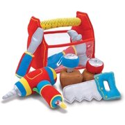 Melissa & Doug Toolbox Fill and Spill Toddler Toy With Vibrating Drill (9 pcs)