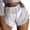 White, variant on HNMKIU Swimming Shorts for Women Women Mesh Beach Bikini Wraps Ruffle Shorts Cover Up Drawstring Pants for Swimwear Set High Waisted Bikini Bottoms Black,L