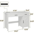 thumbnail image 2 of Vabches 47" Executive Desk with Charging Station & Cabinet, Wood Home Office Desk with Large Drawers,Workstation Table for Study, 2 of 7
