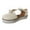 White, variant on Sandals for Women Platform Close Toe Shoes Dressy Summer Sandals Casual Breathable Sandal for Beach Travel
