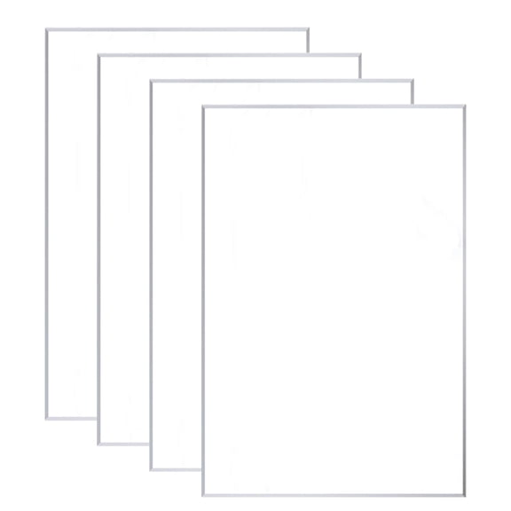 ELAYARD 4-Pack Clear Acrylic Picture Frames for Wedding Photos, Home Decoration, Transparent Photo Display Sheets
