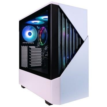 Periphio Castle Prebuilt Gaming PC - AMD Ryzen 5 5600G CPU (4.4GHz Turbo), 32GB DDR4 RGB RAM, Radeon Vega 7 Graphics, 1TB NVMe Solid State SSD, Windows 11 Gaming Computer Desktop, WiFi   BT