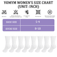 thumbnail image 3 of YOMYM Women Casual Calf Socks - Cotton Crew Socks, Soft Athletic Cushioned Above Ankle Sock 8 Pairs, 3 of 7