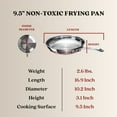 thumbnail image 5 of Alva Chef 9.5" Stainless Steel Frying Pan, Tri-Ply Skillet, Even Heating, Stay-Cool Handle, 5 of 7
