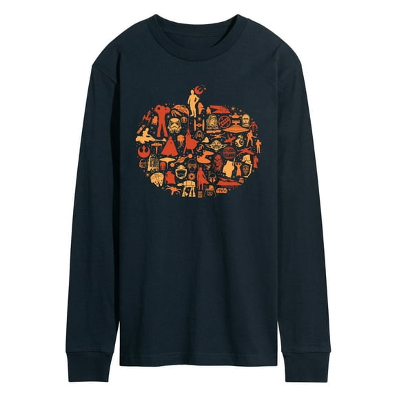 Star Wars - Halloween Pumpkin Silhouette - Men's Long Sleeve Graphic T-Shirt