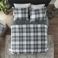 thumbnail image 4 of Home Essence Down Alternative 3 Piece Plaid Comforter Set, King/Cal King, Black, 4 of 8