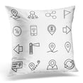 thumbnail image 1 of BSDHOME Thin Line Pointer Share Flag Percent Phone Wireless Dollar Pin Right Arrow Left Lighthouse Geo Location Pillow Case Cushion Cover 20x20 Inches, 1 of 1