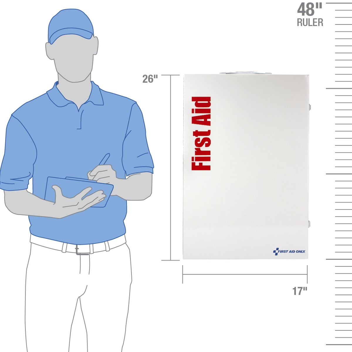 First Aid Only 150 Person XL SmartCompliance Metal Cabinet with Medication, 109 pc