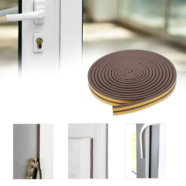 Sealing 5 Meters 9x6mm Self Adhesive Door Window Sound Insulation Sealing Strip Rubber Seal
