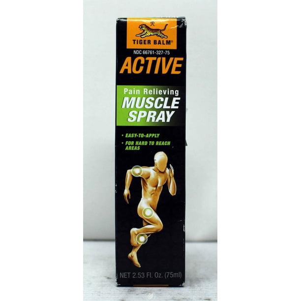(2 Pack) Tiger Balm Tiger Balm Active Muscle Spray 2.53oz - Walmart.com