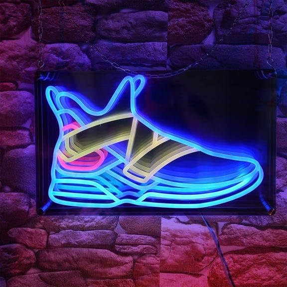 iDecoMart Shoes Neon, Shoe Store, Gym, Apartment Bar, Wall Decoration