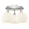 thumbnail image 2 of Innovations Lighting - White Venetian - 3 Light Flush Mount In Modern, 2 of 7