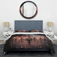 thumbnail image 3 of Designart "Chandelier Shadows I" Chandelier Bedding Covert Set - Glam Pink Fashion Bed Set With 2 Shams, 3 of 6