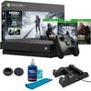 Microsoft Xbox One X Metro Saga Bundle w/ Vertical Stand + Joystick Grips + Screen Cleaner