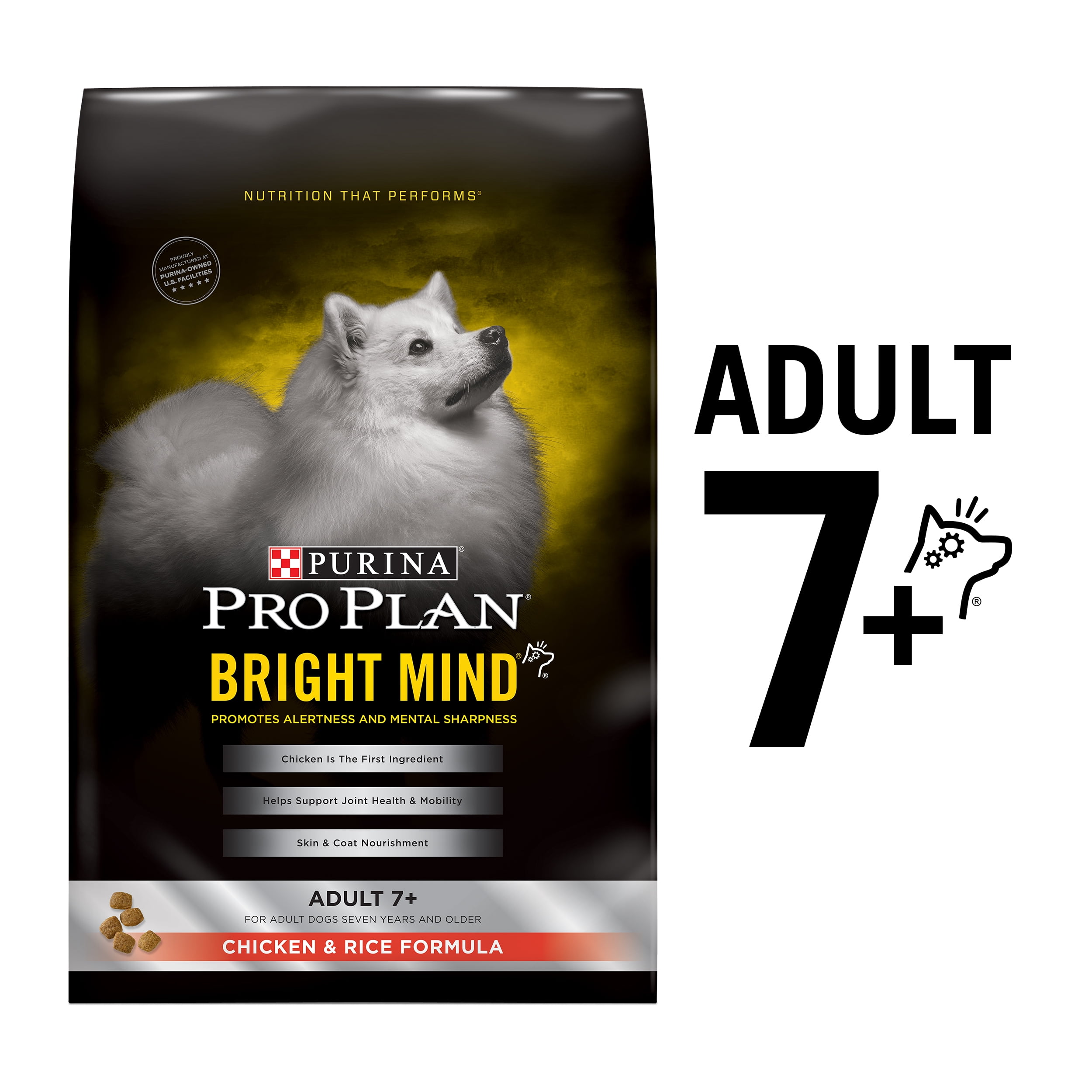 Purina Pro Plan Senior Dry Dog Food, BRIGHT MIND Chicken ...
