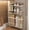 White, variant on Wall Organizer Baskets, Lid Organizers Inside Cabinet with 2 Caddy Adhesive, Cabinet Door Organizer with 2 Sponges, 4 Hooks, Cabinet Door Storage for Foil Aluminum Roll, Black