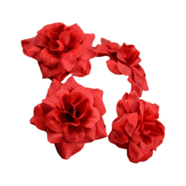 Guardoinrt 50pcs/set Stunning Bouquets With Soft Texture And Realistic Appearance Natural Looking Fiber Wide Application DIY Red 4.5cm 1Set