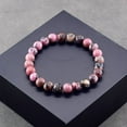 thumbnail image 2 of Natural Rhodonite Stones Beads Bracelets for Women Reiki Yoga Bracelet Men Agate Quartzs Healing Bangle Wristband Jewelry Gift, 2 of 6