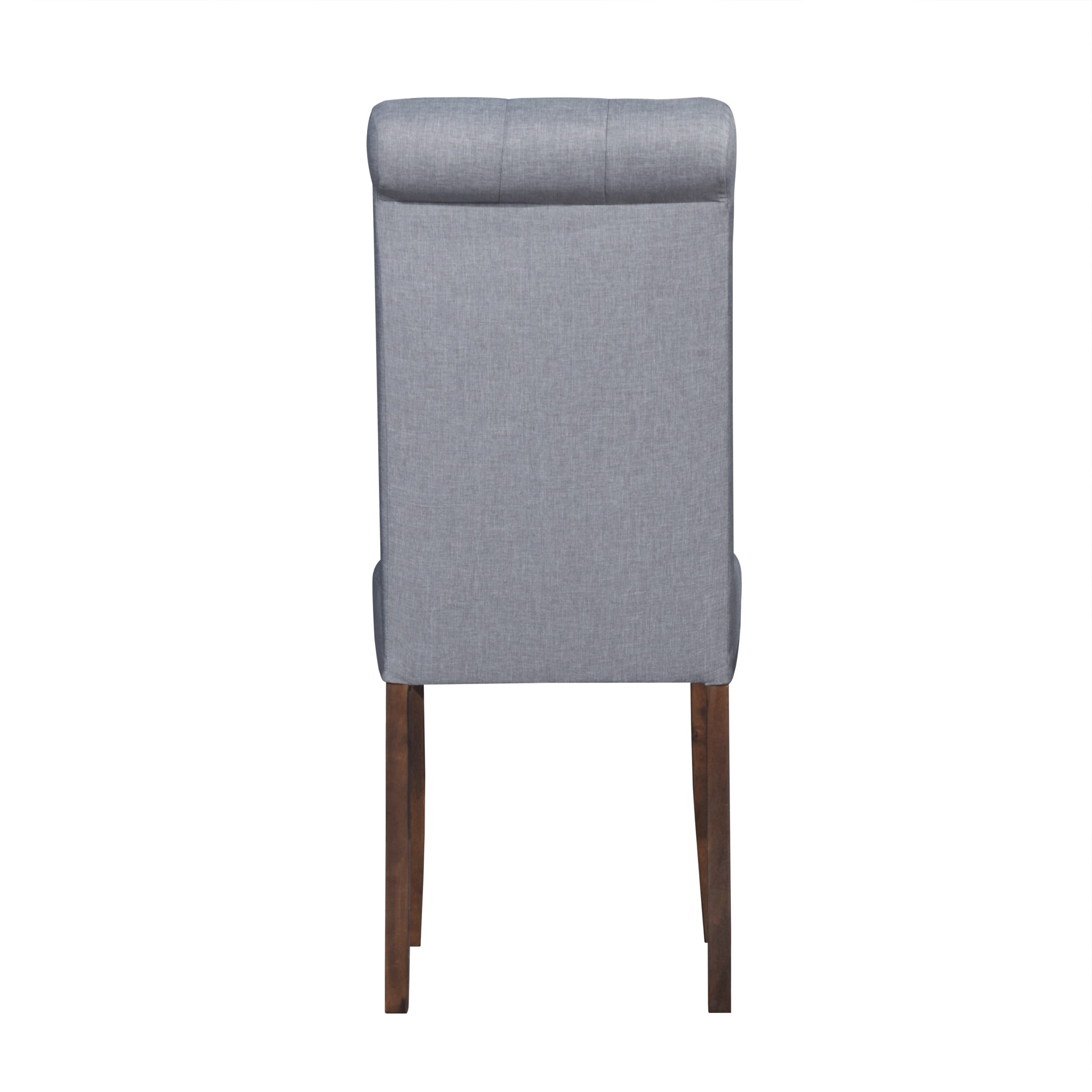 Home Design Gaffney Dining Chair (Set of 2), Brown/Gray, Roll-back design, Button-tufted back, Padded seat, Comfortable seating, Sturdy frame, Modern style, Durable construction