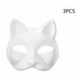 thumbnail image 1 of Mom's Best Máscaras de gato blanco, máscaras pintadas a mano para mascaradas, Halloween y carnaval (3 piezas), 1 of 7