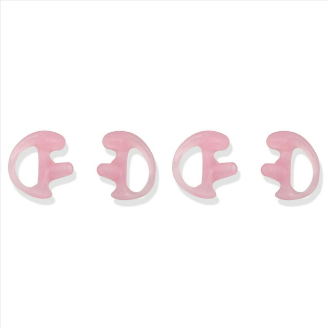 4x Tapones para los Oídos de Silicona Reemplazables, Earpod Triangular con Tubo de Aire, Auriculares, Tapones para los Oídos de Tamaño L Rosa, Accesorios para Walkie Talkie
