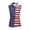 The American flag, variant on Whosucclay Hummingbird Floral Design Sleeveless Golf Shirt for Women Half Zip Neck Elastic Anti Shrink Women's Sleeveless Golf Shirts XS - 2XL