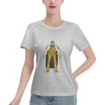 thumbnail image 1 of T-Shirt Basique à Manches Courtes pour Femme une Pièce Singe Jaune, 1 of 6