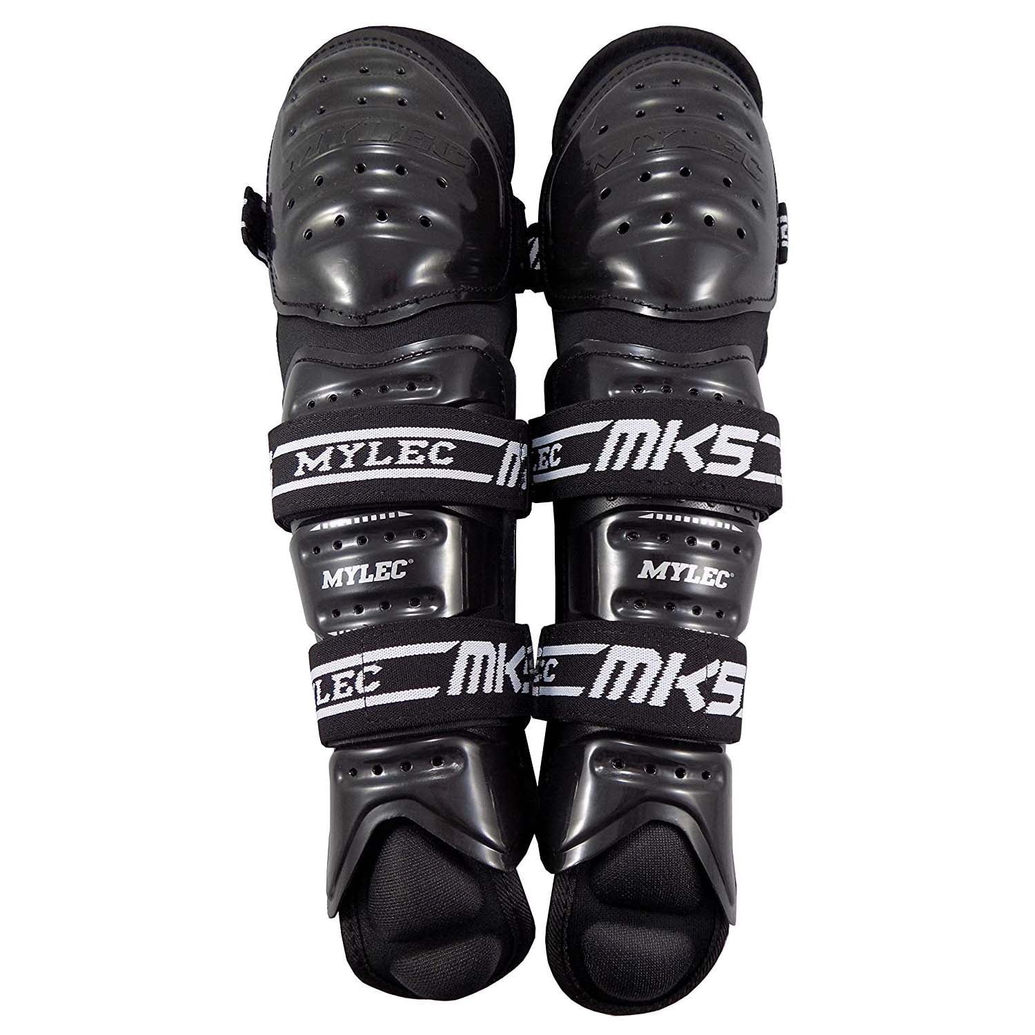 Mylec Inc Mk5 163A 13`` Black Medium Hockey Shin Pads Black 13IN