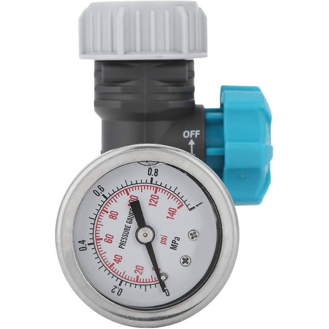 Válvula reductora de presión de agua ajustable con manómetro medidor de presión regulador de presión separador para riego de jardines de invernadero (hy)