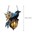thumbnail image 6 of Mecorevxz Halloween Decorations Halloween Gothic Hanging Lights Ornament Catch The Sun Gothic Crow On Lantern Decoration Lantern(B), 6 of 7