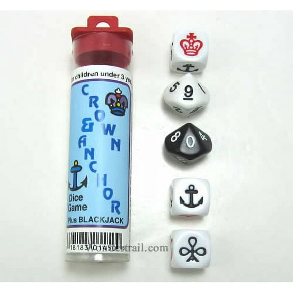 Crown and Anchor 16mm (5/8in) Dice Game Koplow Games