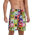thumbnail image 2 of Kdxio Colorful Bulldog Print Mens Sleep Shorts Bottoms Soft Comfy Pajama Wear Pants with Drawstring Pockets, 2 of 7