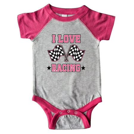 

Inktastic I Love Racing Rally Flags Girls Gift Baby Girl Bodysuit