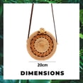 thumbnail image 2 of Bolso de ratán redondo para mujer - Bolso de hierba de ratán hecho a mano - Bolso de playa bandolera de ratán redondo, 2 of 5