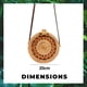 thumbnail image 2 of Bolso de ratán redondo para mujer - Bolso de hierba de ratán hecho a mano - Bolso de playa bandolera de ratán redondo, 2 of 5