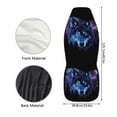 thumbnail image 5 of ZIATUBLE Galaxy Wolf Car Seat Dust Cover Washable Front Seats Protector Set of 2 Piece Auto Interior Accessories Anti-Slip Vehicle Bucket Seat Covers Universal Fit for SUV Sedan Van, 5 of 7