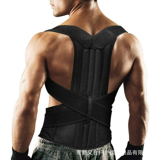 Corrector de postura para hombres y mujeres - Soporte de espalda para soporte lumbar y vertical - Enderezador de espalda transpirable Corrector de espalda Mejora de la postura