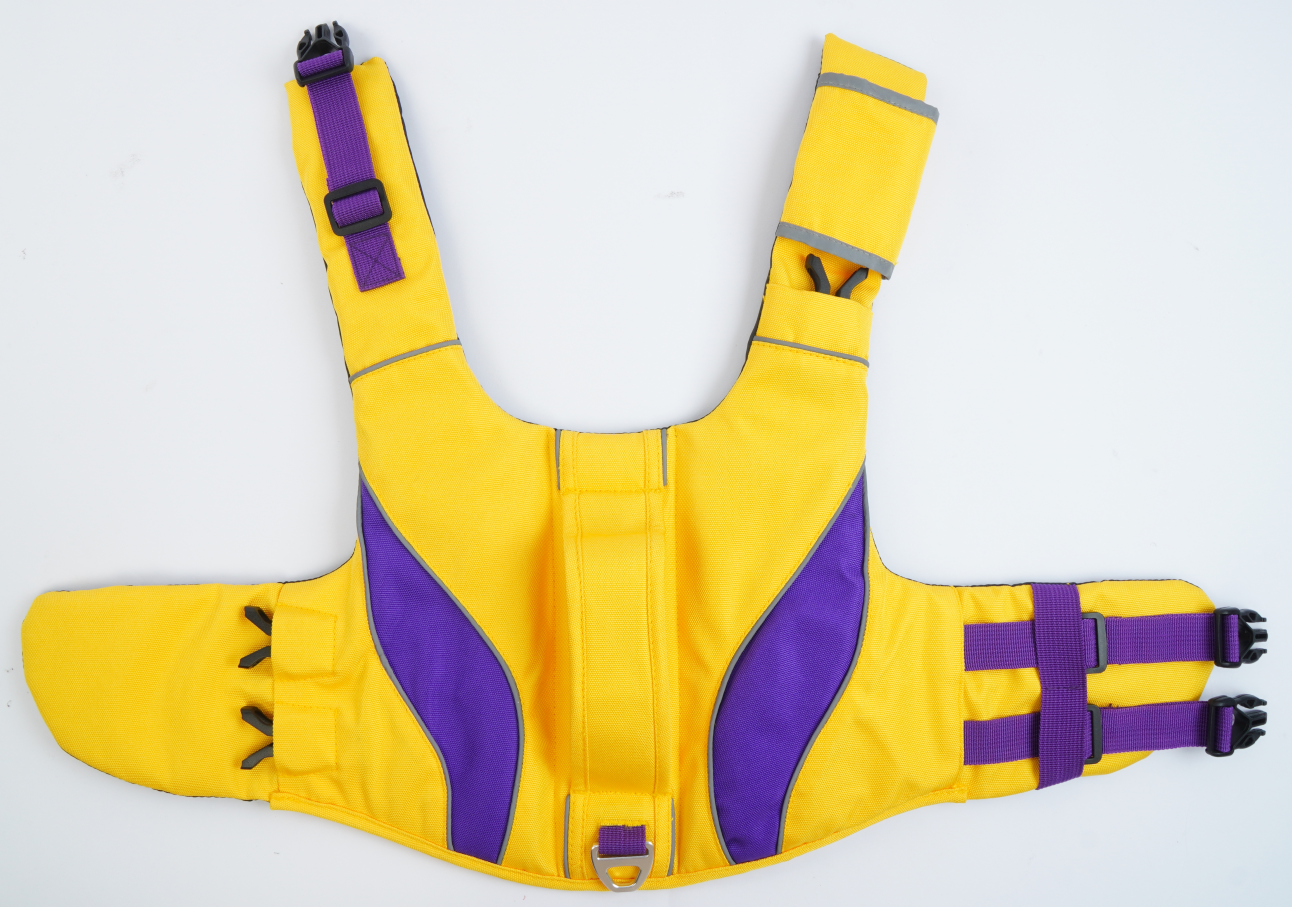 BRKURLEG Reflective Dog Life Jacket, Ripstop Dog Lifesaver Vest with