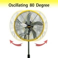 thumbnail image 6 of HICFM 5000 CFM 20 inch High Velocity Pedestal Oscillating Fan with Drum Head, Powerful 1/5 HP Motor, 6FT Power Cord and Oscillation Standing Fan, Commercial or Industrial rooms - UL Safety Listed, 6 of 6