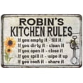 thumbnail image 1 of Robin's Kitchen Rules Chic Sign Vintage Decor 12 x 18 Matte Finish Metal 112180032103, 1 of 1