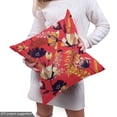 thumbnail image 5 of Ambesonne Floral Fabric by the Yard Upholstery, Exotic Abstract Foliage Art, 10 Yards, Dark Coral Earth Yellow, 5 of 5