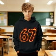 thumbnail image 2 of 67 Hoodie Kids Boys 67 Ice Cream Meme Preppy Hooded Sweatshirts Loose Printed Outfits 6 7 Days Of School Six-Seven Funny Hooded Pullover Tops Sweatshirt Fall Winter, 2 of 4